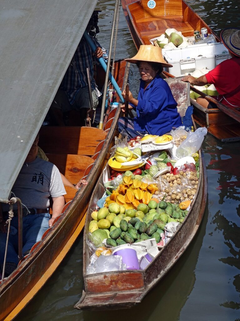 damnoen saduak floating market, thailand, traditional, bangkok, water, tourism, marketplace, people, colorful, nature, seller, travel, asia, transportation, floating, sunny, boat, river, outdoor, thai, food, wooden, thailand, thailand, bangkok, bangkok, bangkok, bangkok, bangkok, marketplace