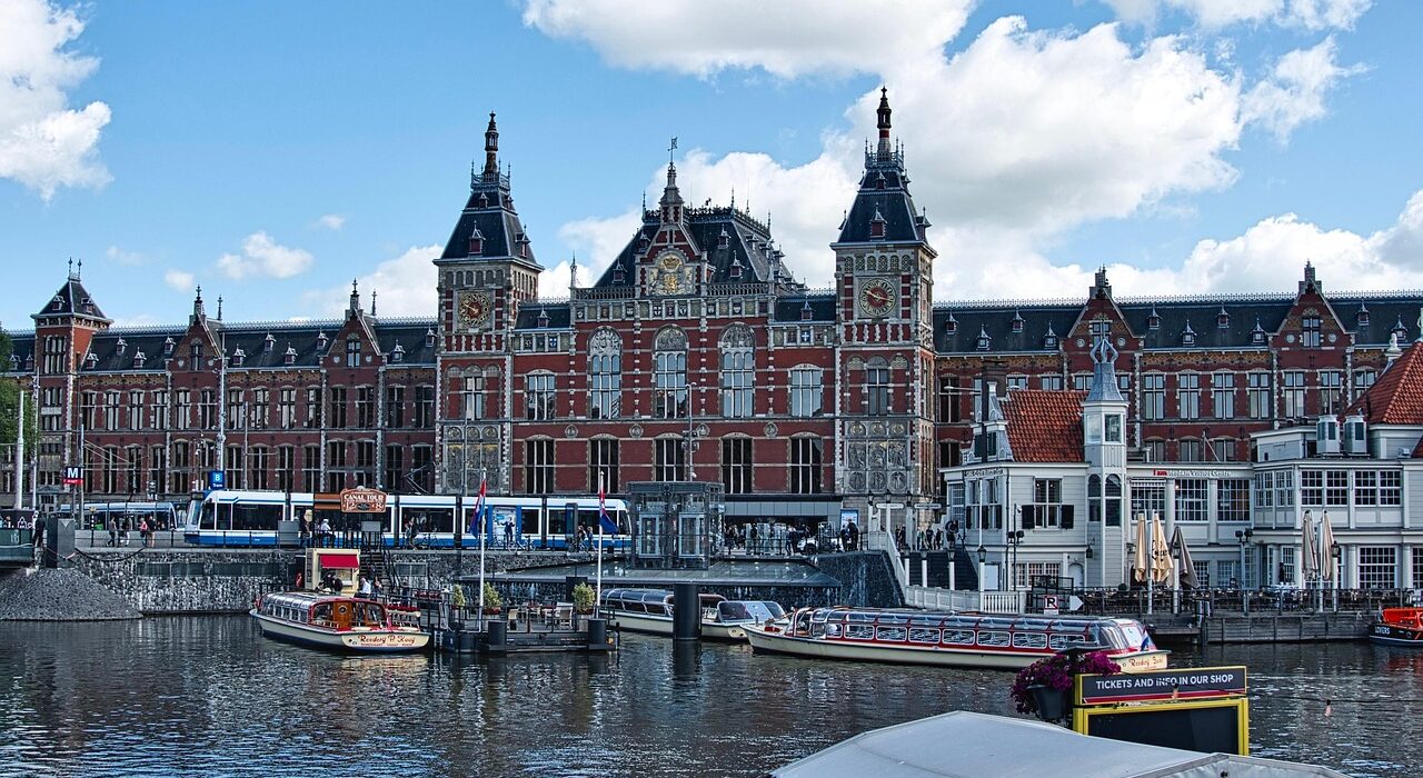 amsterdam centraal station, amsterdam, canal, facade, architecture, landmark, netherlands, amsterdam, amsterdam, amsterdam, amsterdam, amsterdam